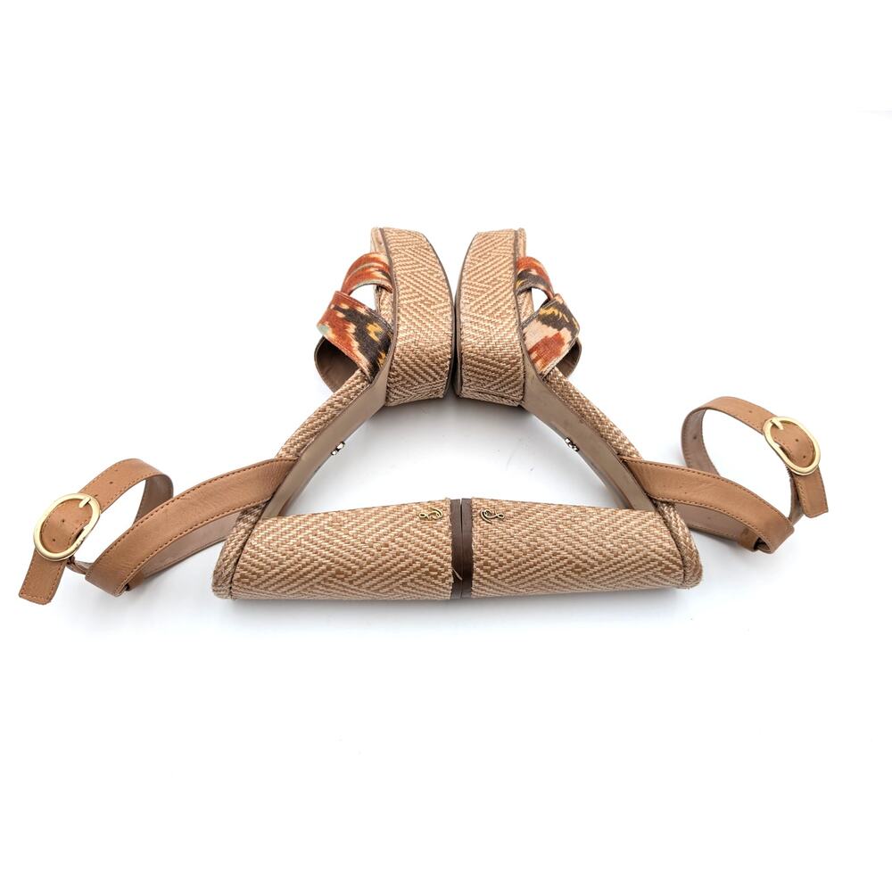 Sam Edelman Nolita Ankle Strap Platform Sandals Women's Orange/Multi Size US8M - Picture 6 of 14